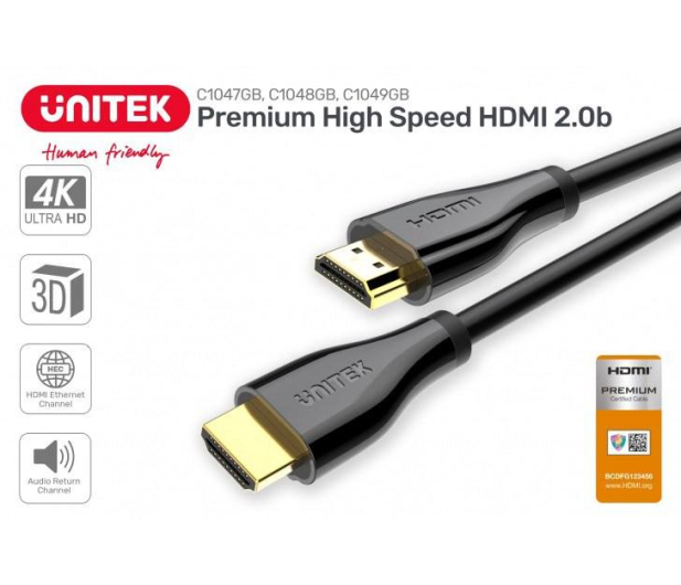 Unitek Kabel HDMI 2.0b - HDMI 1.5m (Certyfikat HDMI) - 579287 - zdjęcie 2